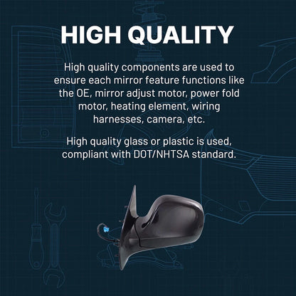 Driver Left Side Mirror for Chevy Acadia, GMC Traverse (2013–2017)