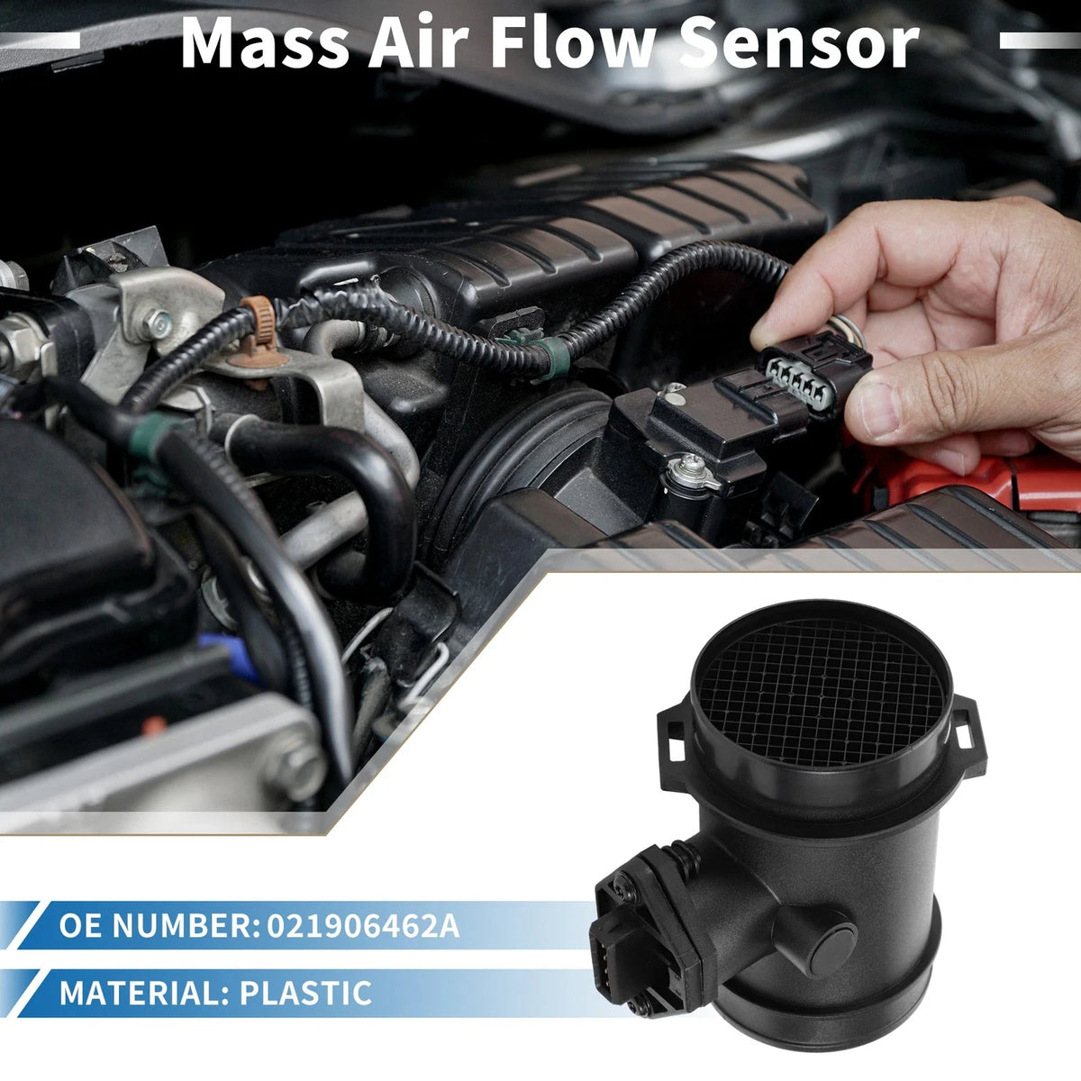MAF Mass Air Flow Sensor Assembly No. 021906462A for Volkswagen EuroVan (1993–2003)