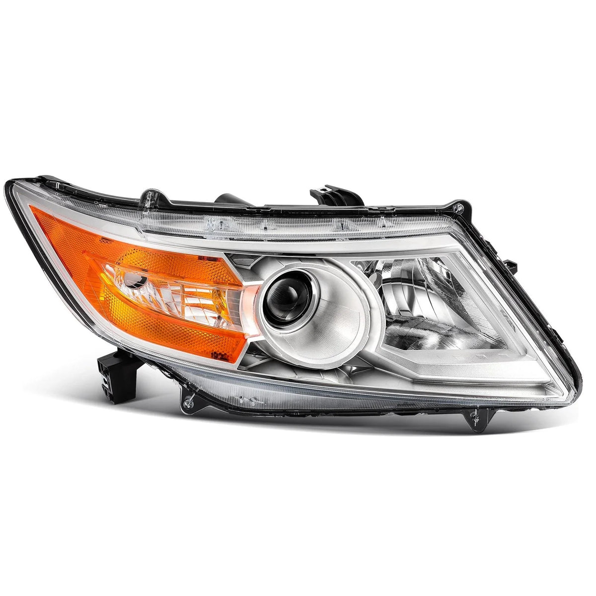 Halogen Headlight Assembly Pair Chrome for Honda Odyssey (2011-2017)