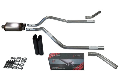 Exhaust Kit Dual 2.5" Flow II Black Tips for Chevy Blazer 1995–1999