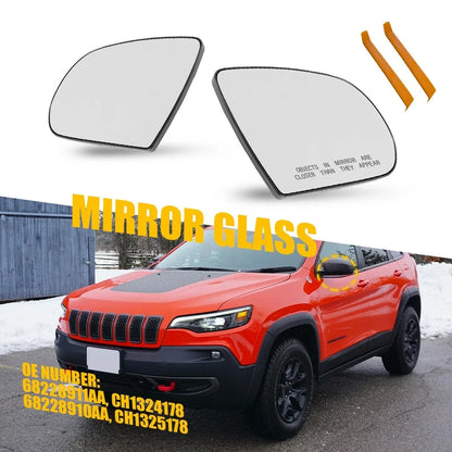 Mirror Glass - 2Pcs for Jeep Cherokee 2014–2023