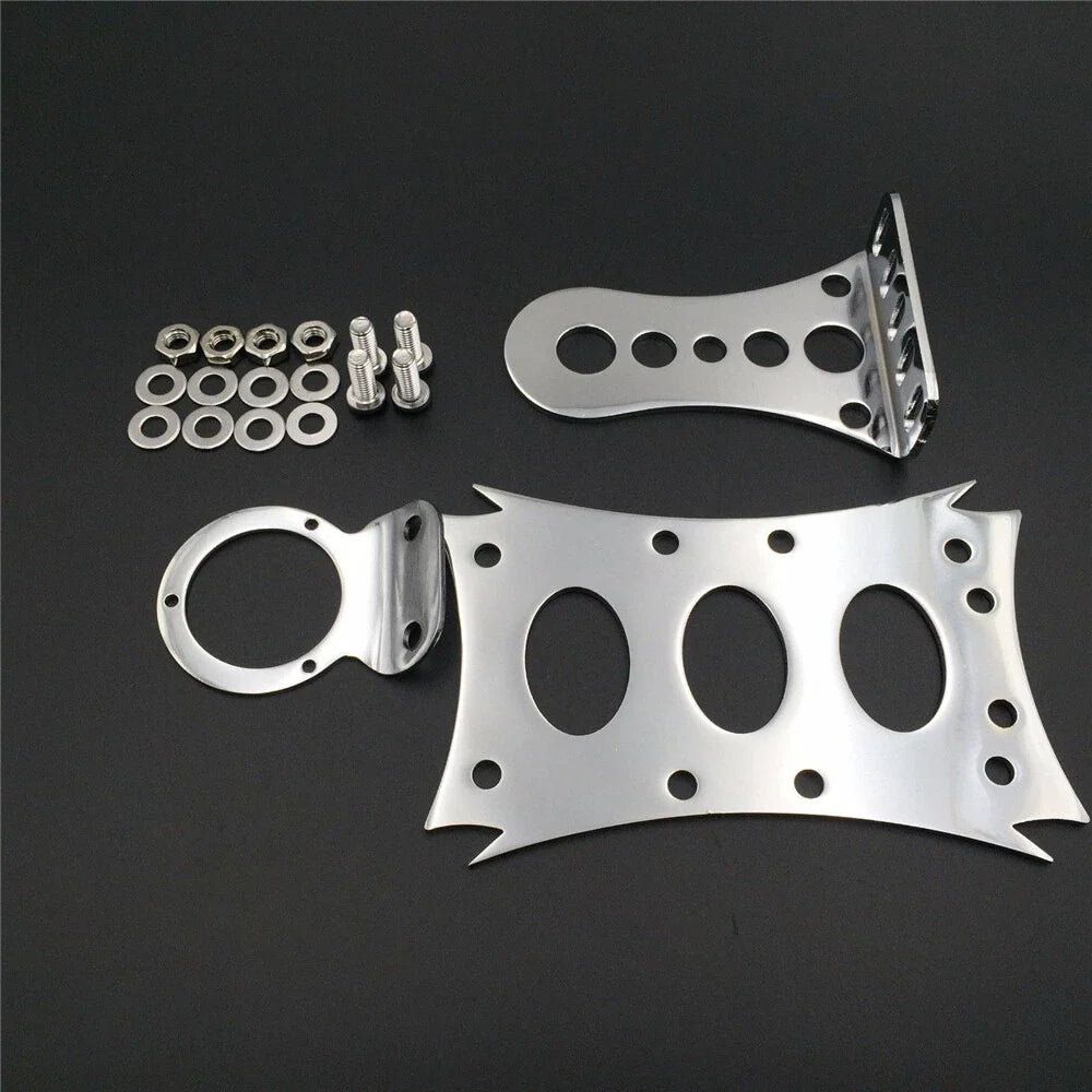License Bracket Chrome for Harley Chopper Touring Bobber