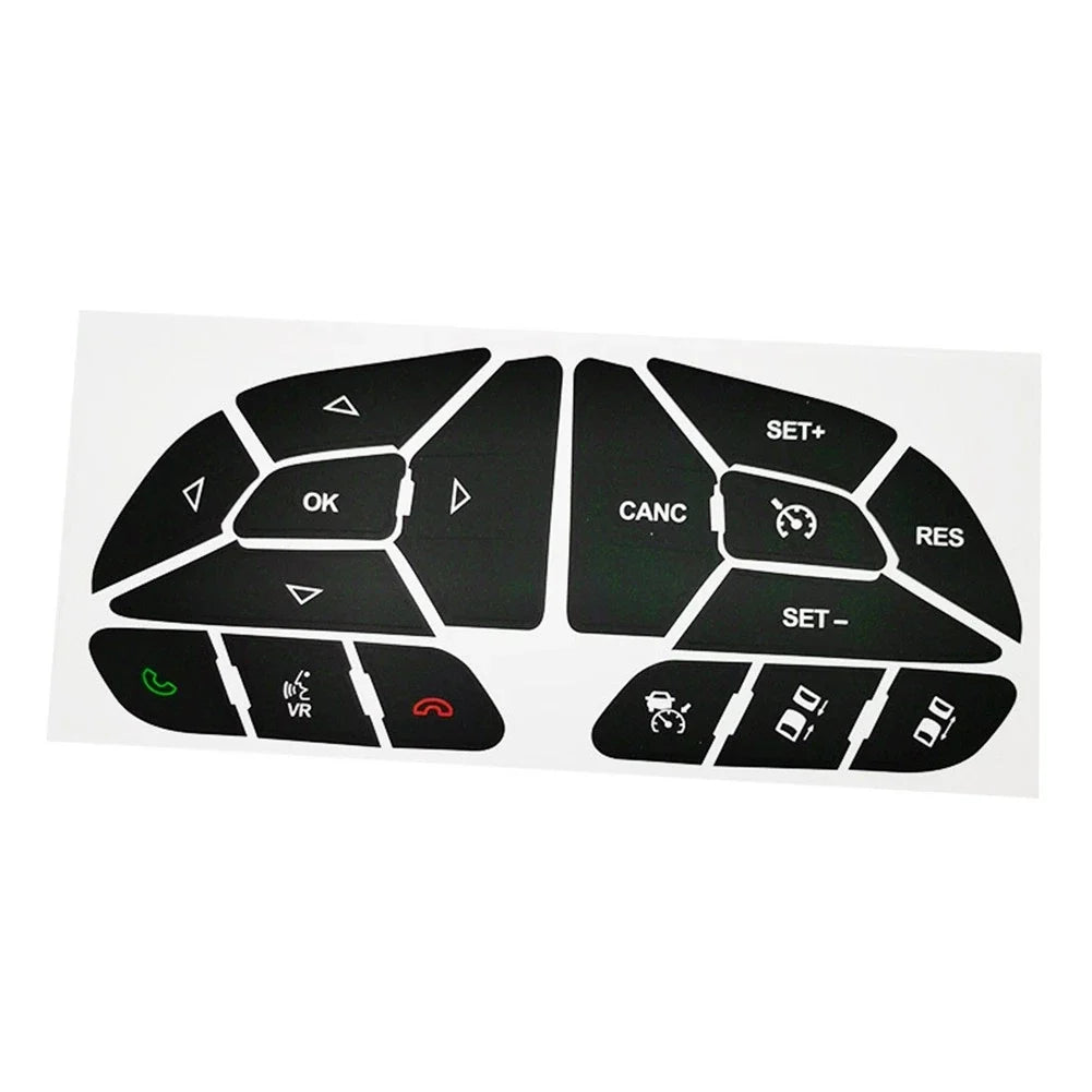 Steering Wheel Button Repair Decal Sticker for Jeep Cherokee Commander (2005–2010)