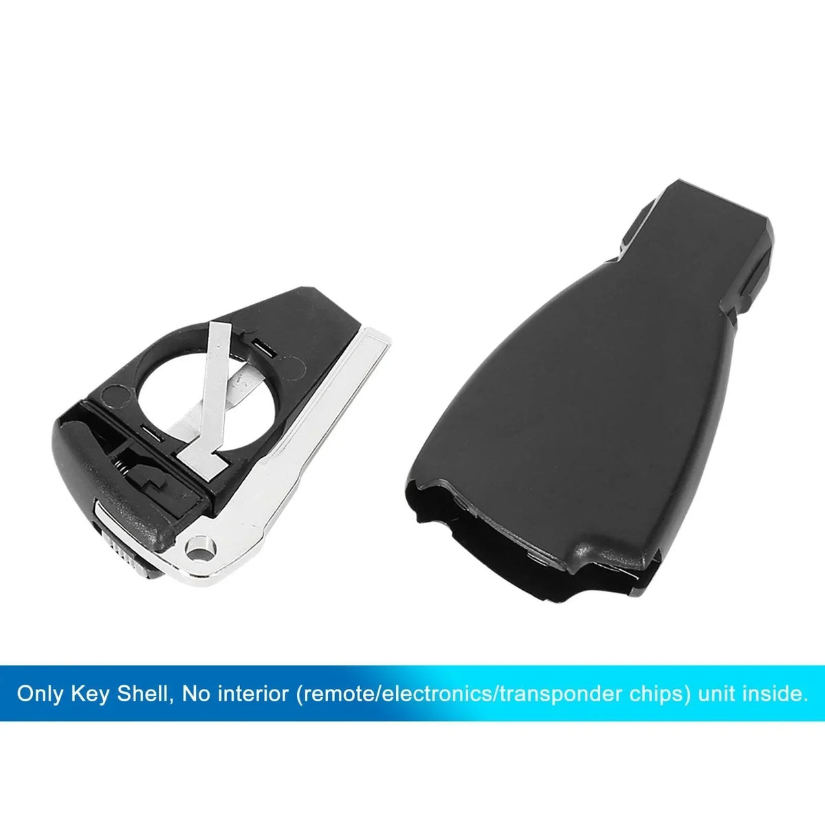 Black Key Fob Shell Case for Mercedes-Benz 4 Button (2010-2015)
