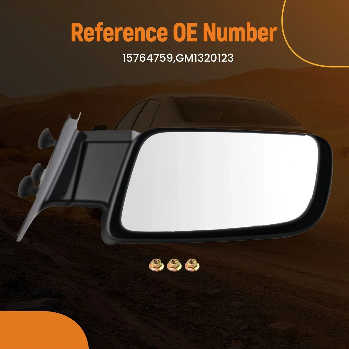 Driver Manual Mirror for GMC Sierra/C1500 (1988–1999) GM1320123