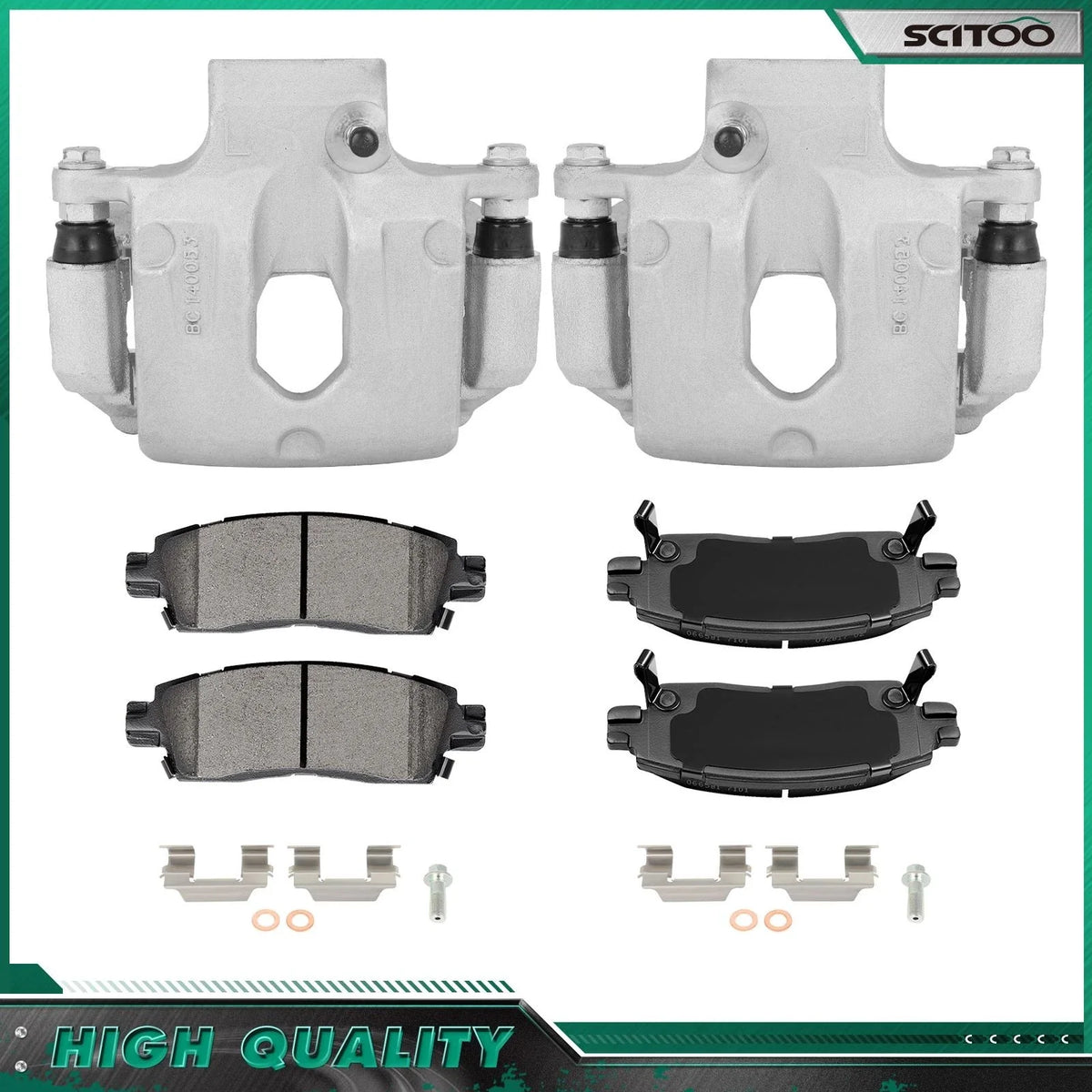 Rear Brake Caliper Set with Ceramic Pads for Buick Enclave & Chevy Traverse