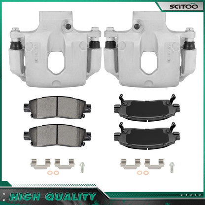 Rear Brake Caliper Set with Ceramic Pads for Buick Enclave & Chevy Traverse