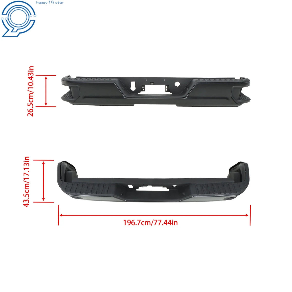 Rear Steel Bumper Assembly for GMC Sierra 2500 3500 (2020–2025)