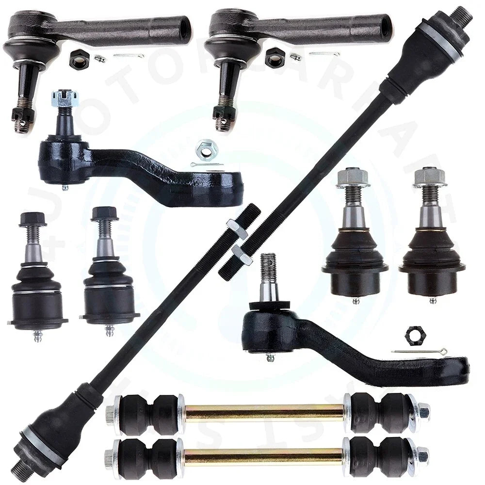 12pcs Front Tie Rod End Lower Ball Joint Kit for Chevy Silverado GMC Sierra 1500