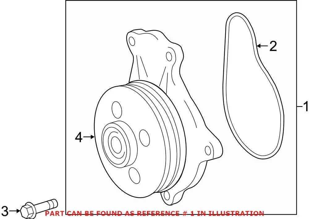 Genuine OEM Engine Water Pump for Lexus NX300h (2015–2020) 1610039575