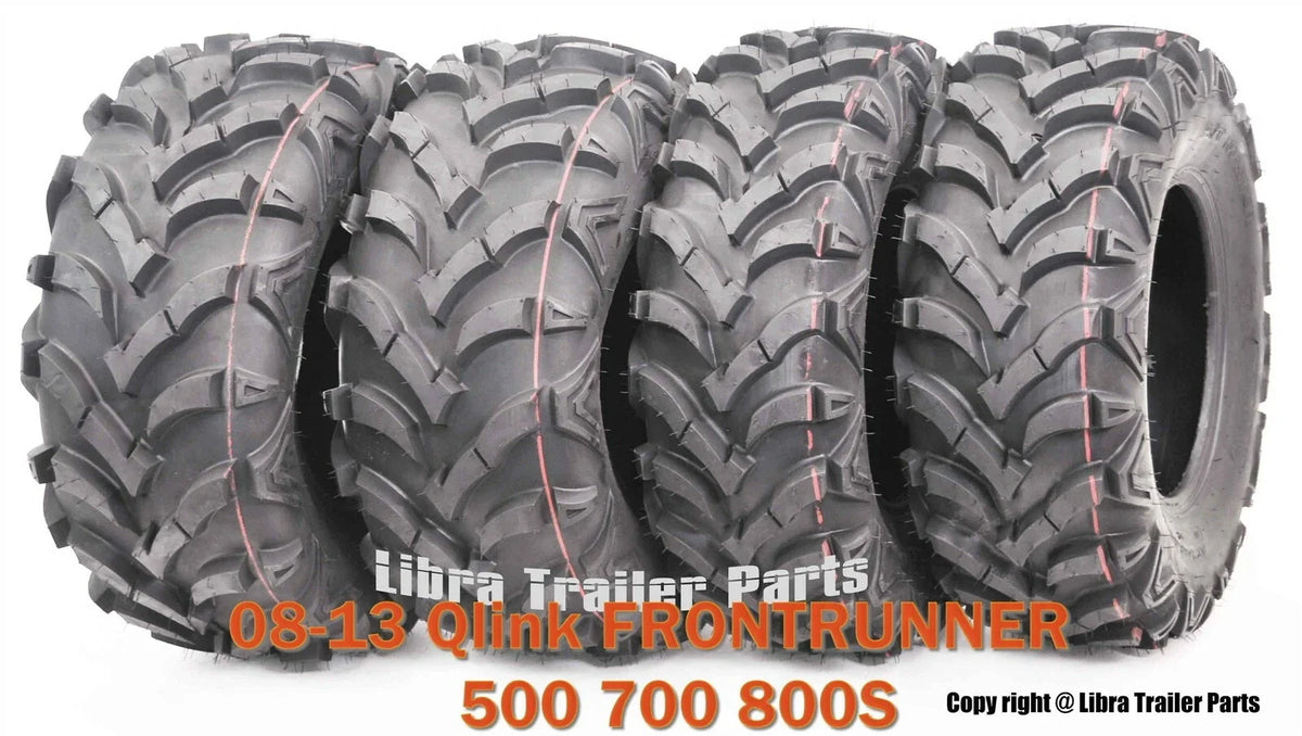 Set of 4 Solid Mud Tires 25X8X12 25X10X12 for Qlink Frontrunner 500 700 800S (2008–2013)