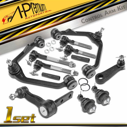 Set of 12 Front Control Arm Ball Joints Tie Rod Ends for Ford F-150 (1997–2003)