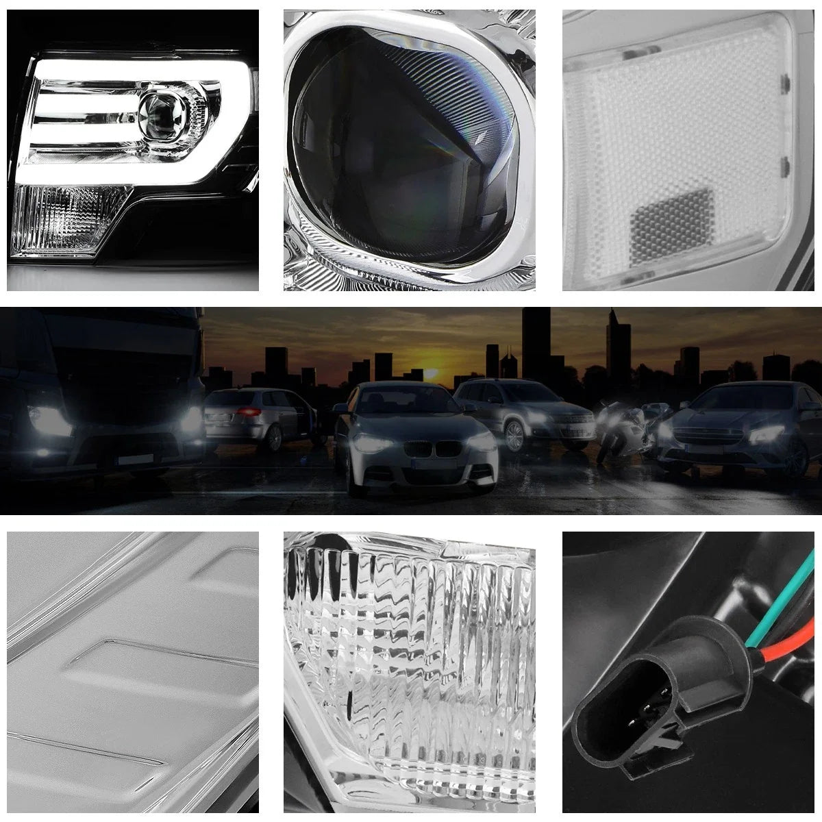 Projector Headlight with LED Daytime Running Light for Ford F150 2009-2014