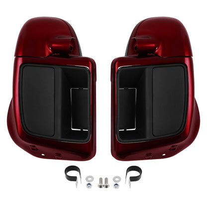 Lower Vented Leg Fairings for Touring Glide 2014-2025 in Velocity Red Sunglo