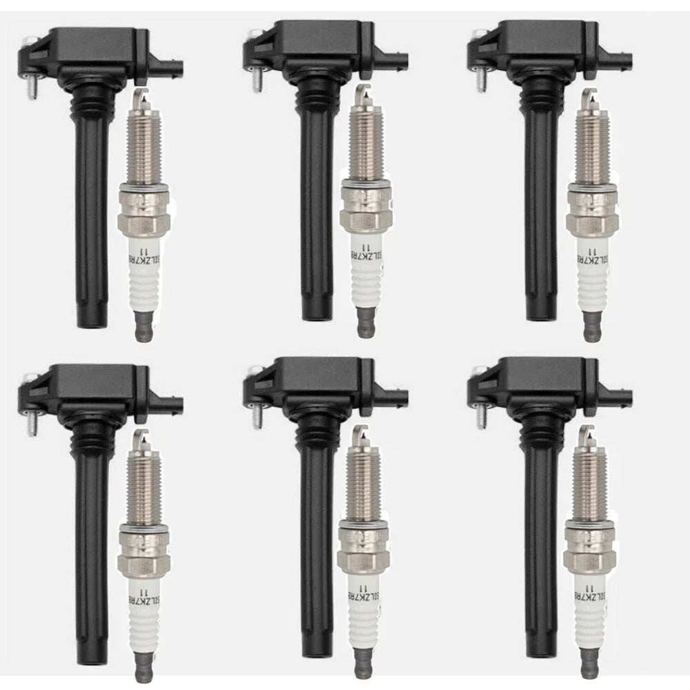 Set of 6 Ignition Coils + Spark Plugs for Ram 1500 ProMaster 2500 C/V (2014–2023)