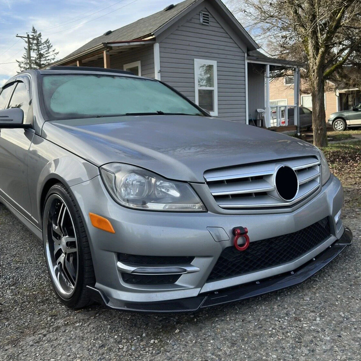 Carbon Fiber Front Lip Splitter for Benz W204 (2012–2014)