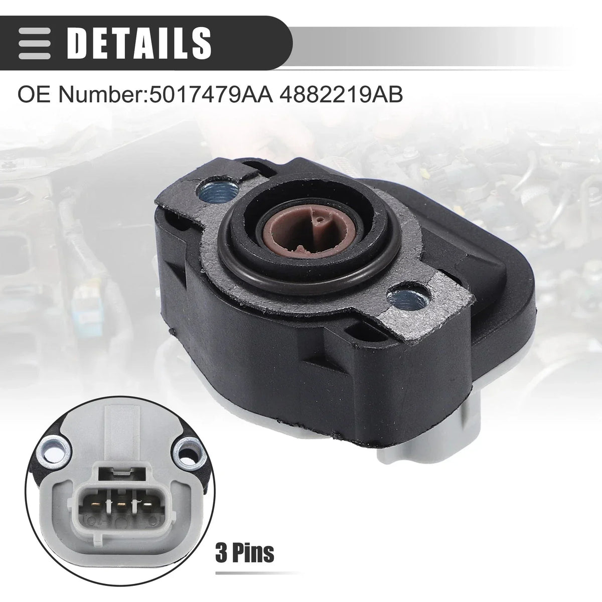 Black Plastic Throttle Position Sensor for Dodge Models