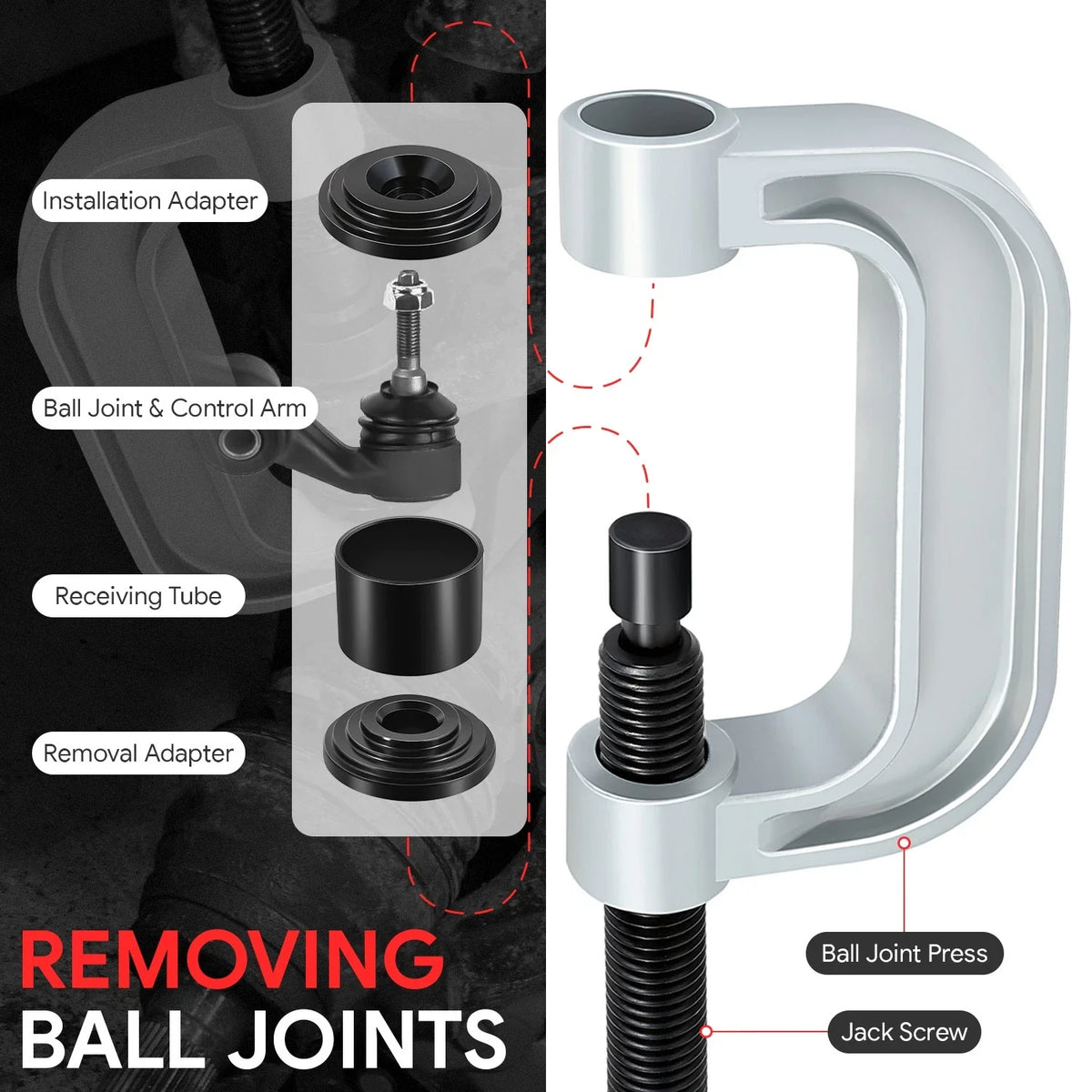 10Pcs Ball Joint Press Tool Kit for 2/4WD Vehicles
