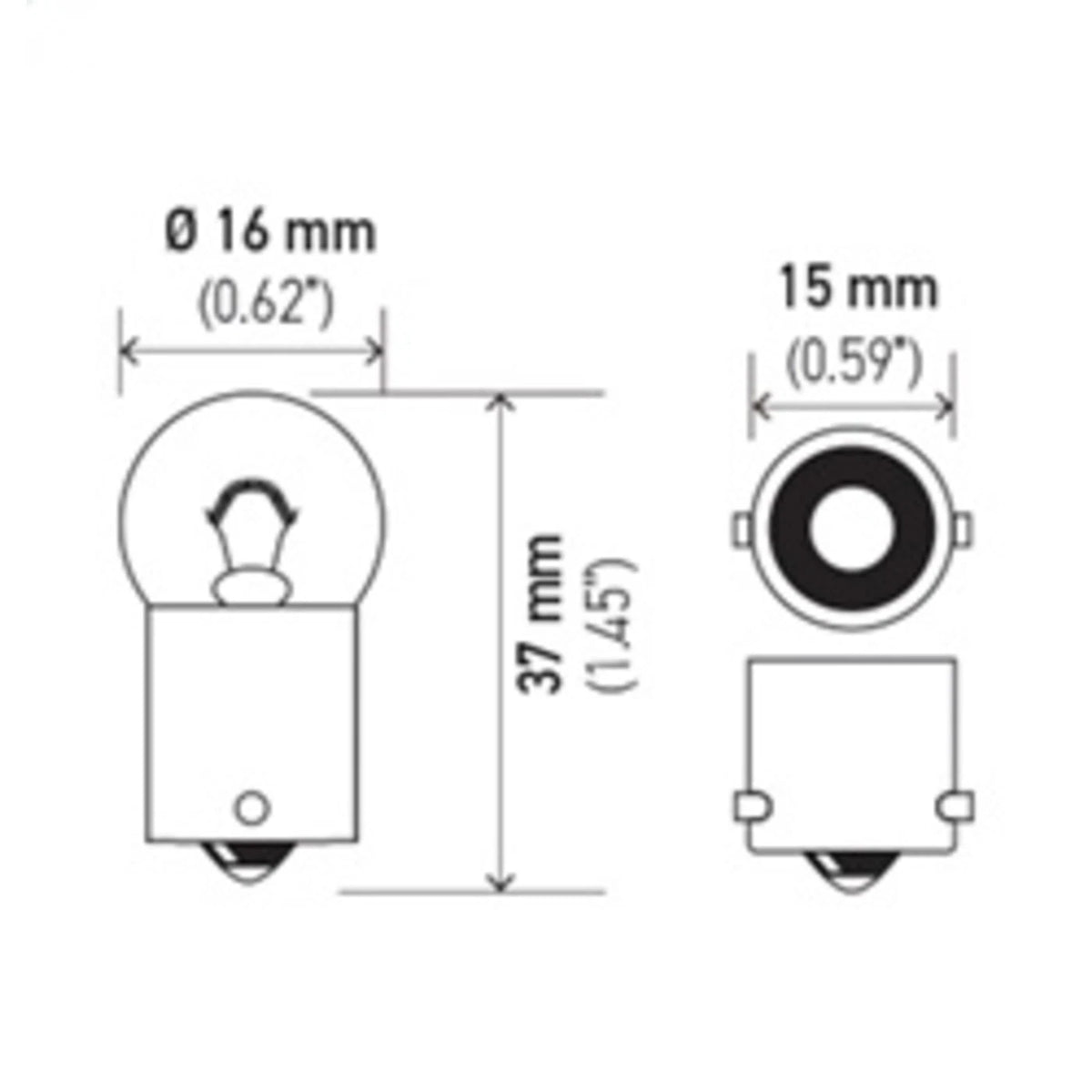 Hella 67TB Light Bulb for Mercedes SLK Class, Chevy, Olds, Ram Van