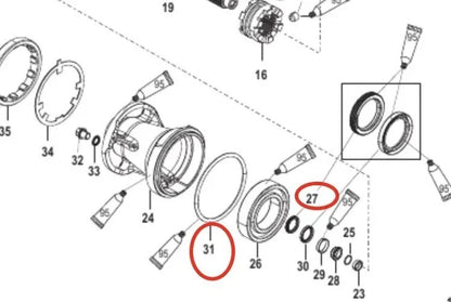 Lower Unit Oil Seal & O-ring for Mercury Mariner Outboard (26-888483, 896524)