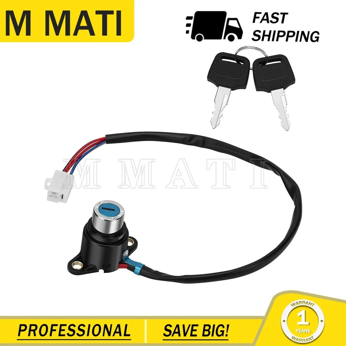 Key Switch Assembly Ignition for Honda VT750C Ace 1998-2003 35100-MBA-610