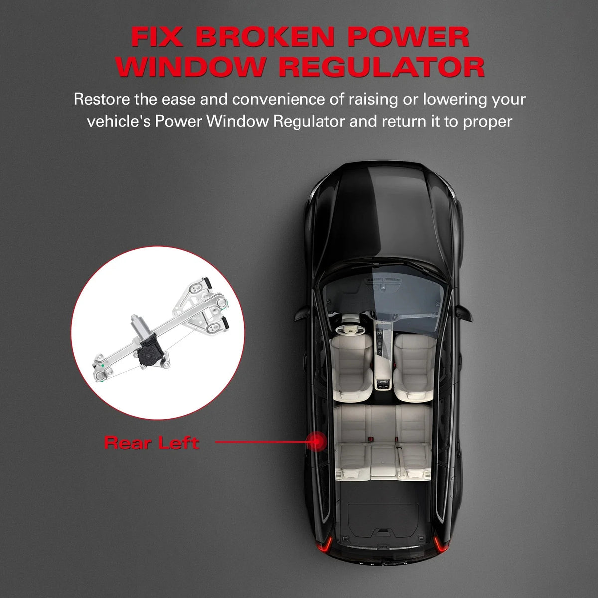Power Window Regulator and Motor for Cadillac CTS 2003-2007