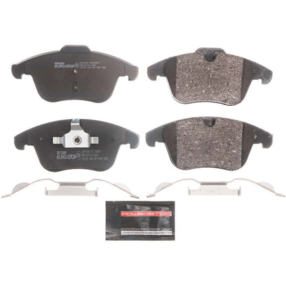 Set of 4 Powerstop Brake Pads for Volvo V60 S60 XC70 S80
