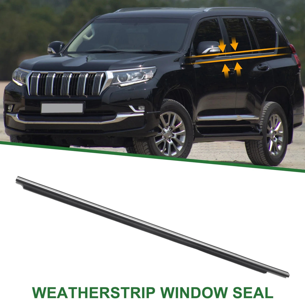 Front Right Weatherstrip Window Seal No. 7571060051 for Toyota Land Cruiser 