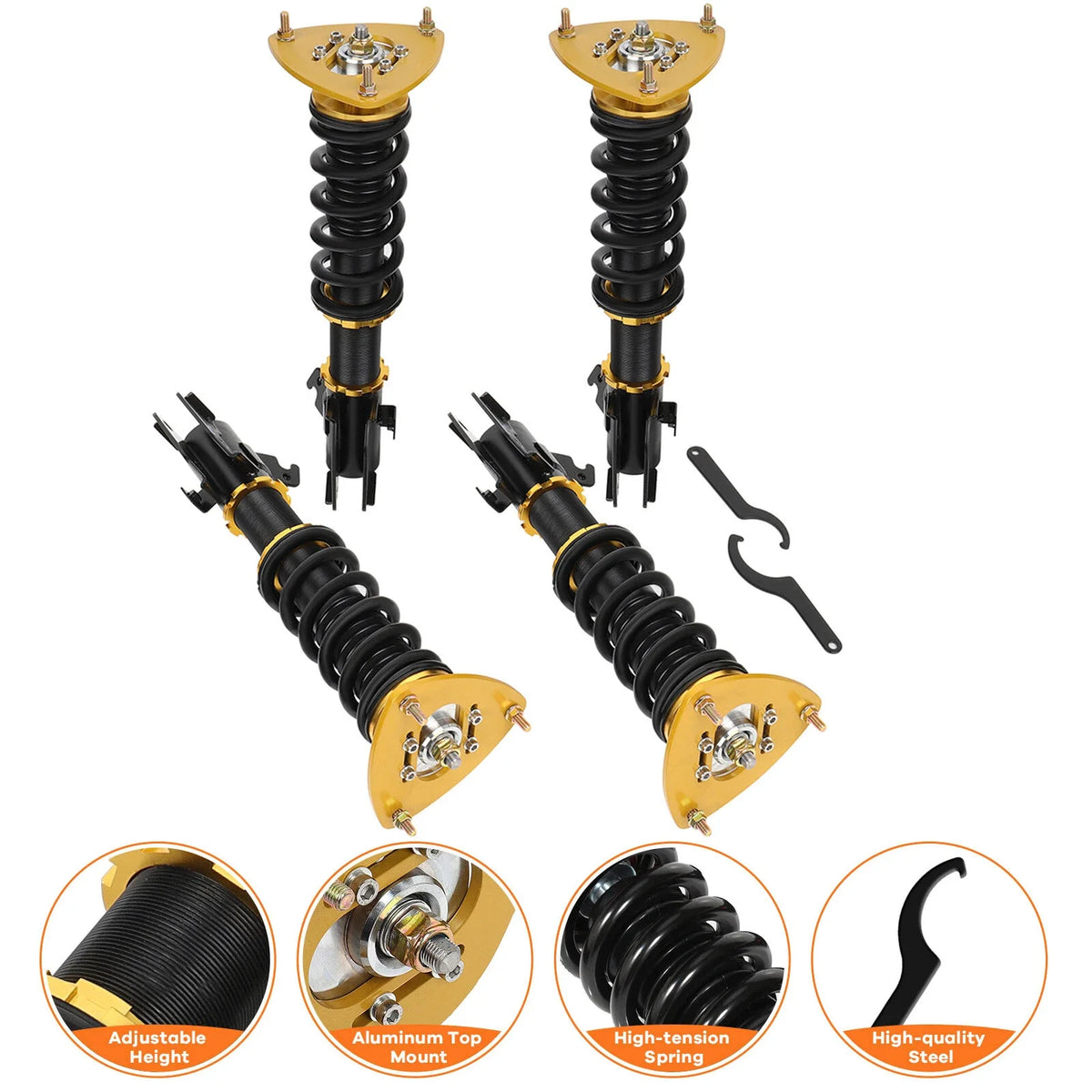 Coilovers for Subaru Impreza WRX (2002–2007) Yellow Shock Absorber Kit