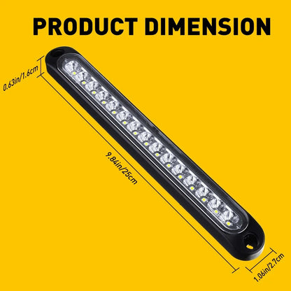 2X 10" LED Tail Lights for Truck Trailer (Surface Mount)