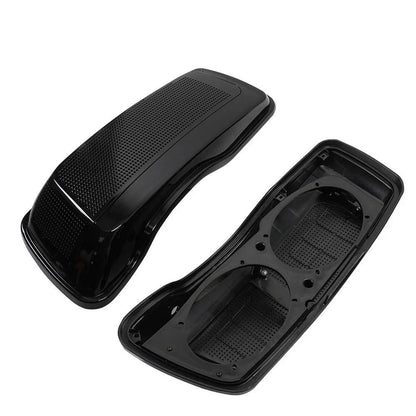 Dual 6x9" Speaker Saddlebag Lids for Harley Touring 2014-2022 - Vivid Black