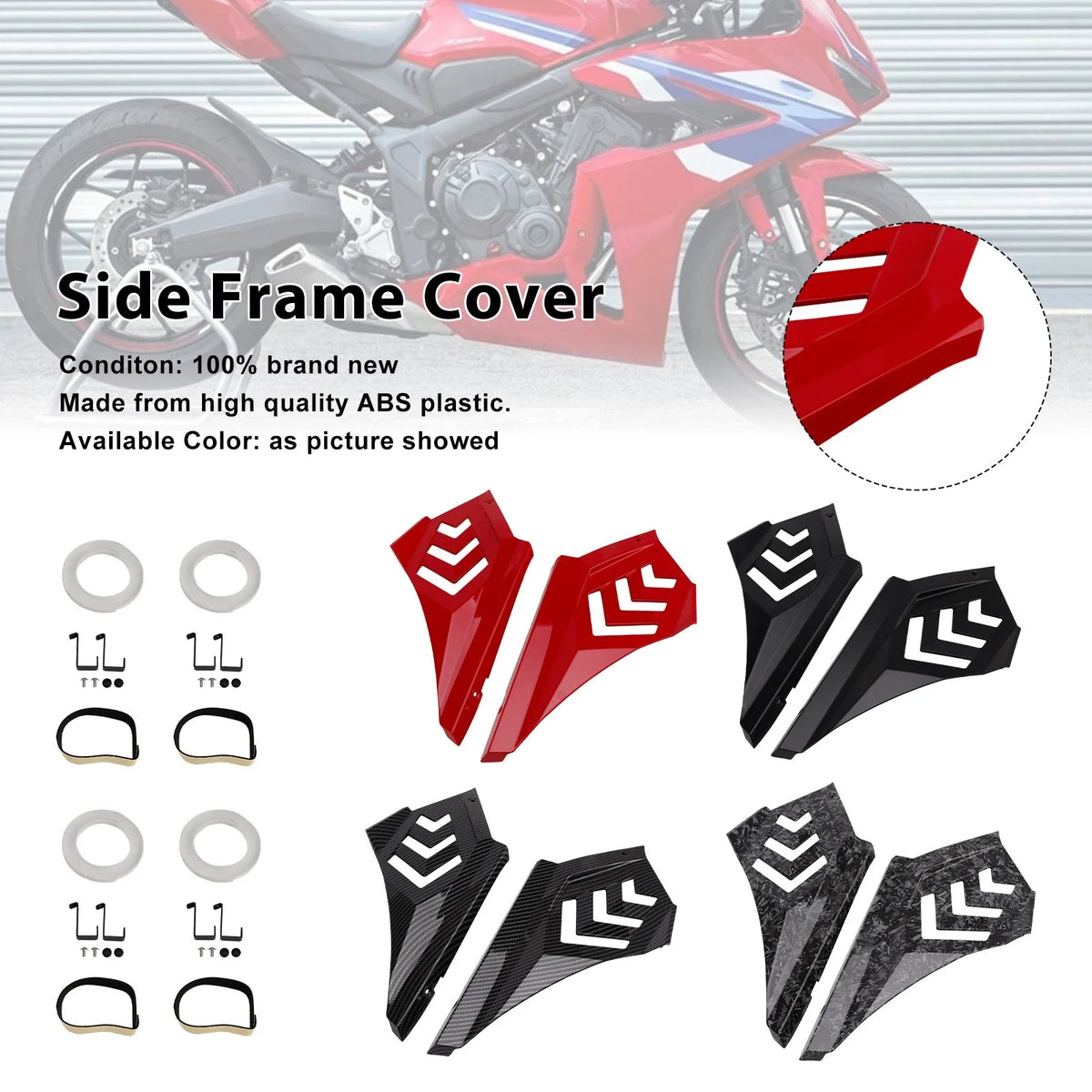 Side Frame Panel Protector Fairings Cover for Honda CBR650R (2024–2025)