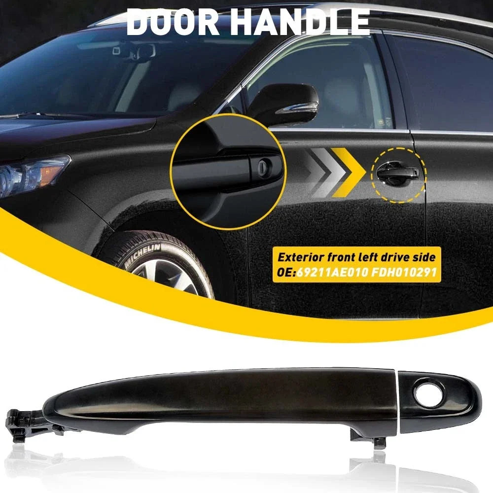 Left Door Handle - Black for Toyota Avalon 2005 to 2017