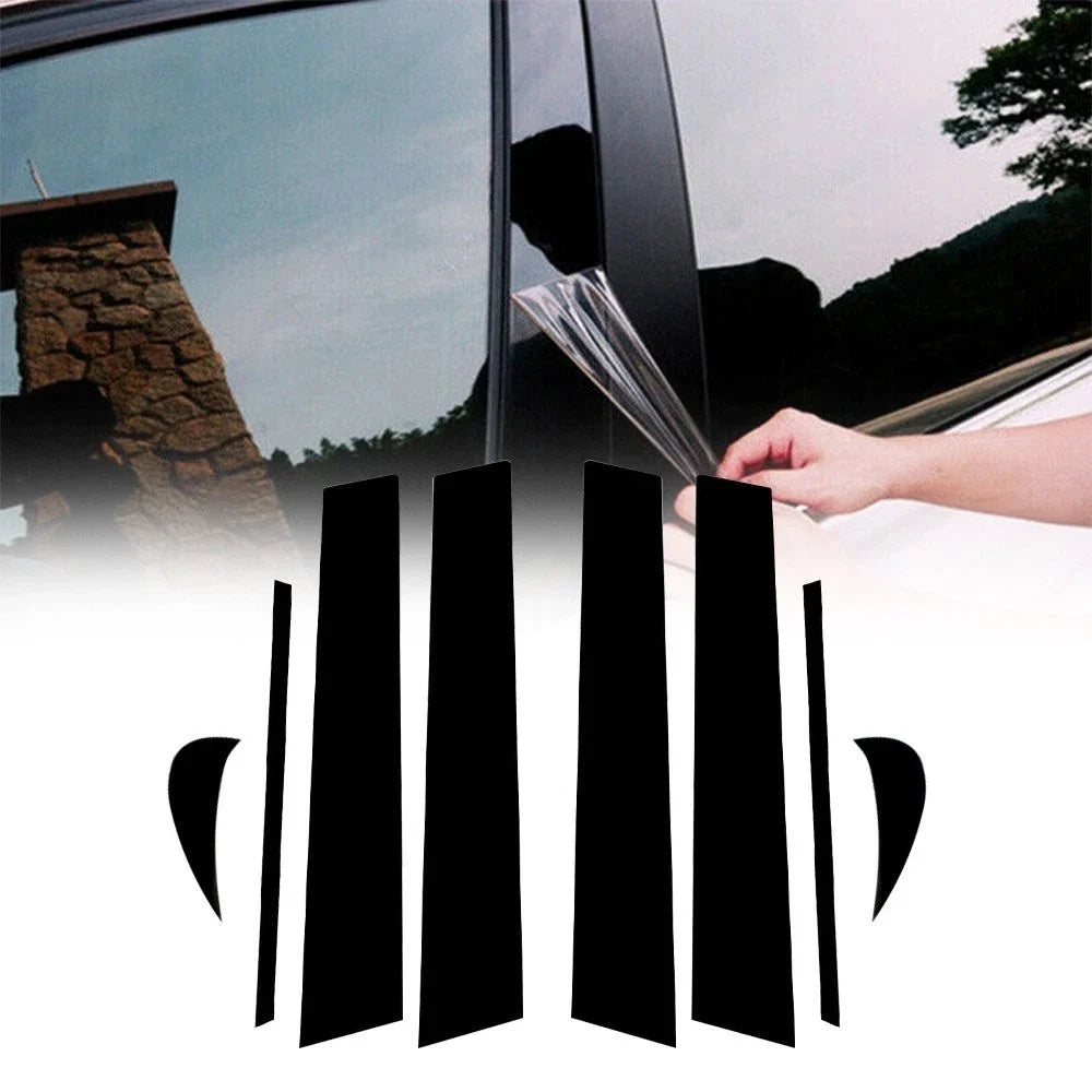 Set of 8 Gloss Black Door Trim Covers for 2018-2022 Toyota Camry