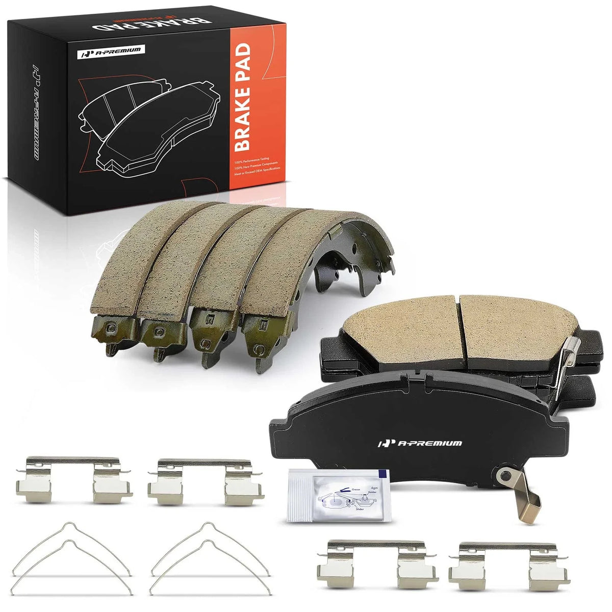 8x Front Ceramic Brake Pads for Honda Fit (2009–2013, 2015–2020)