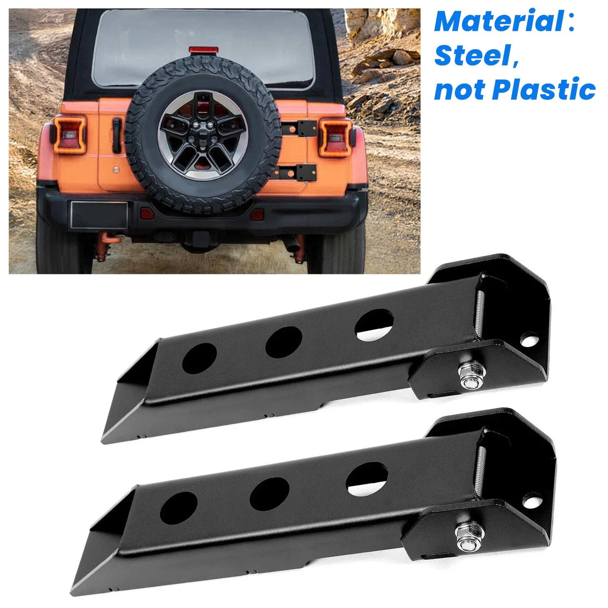 Rear Tailgate Door Hinges - 2X Set for Jeep Wrangler JK (2007-2018)