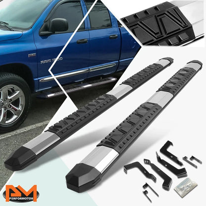 5" Side Step Nerf Bars in Aluminum for Dodge Ram Quad Cab 2002-2009