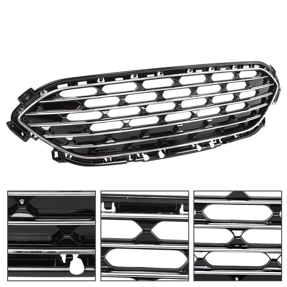 Front Upper Grille Assembly with Black & Chrome Trim for Ford Escape 2020-2022