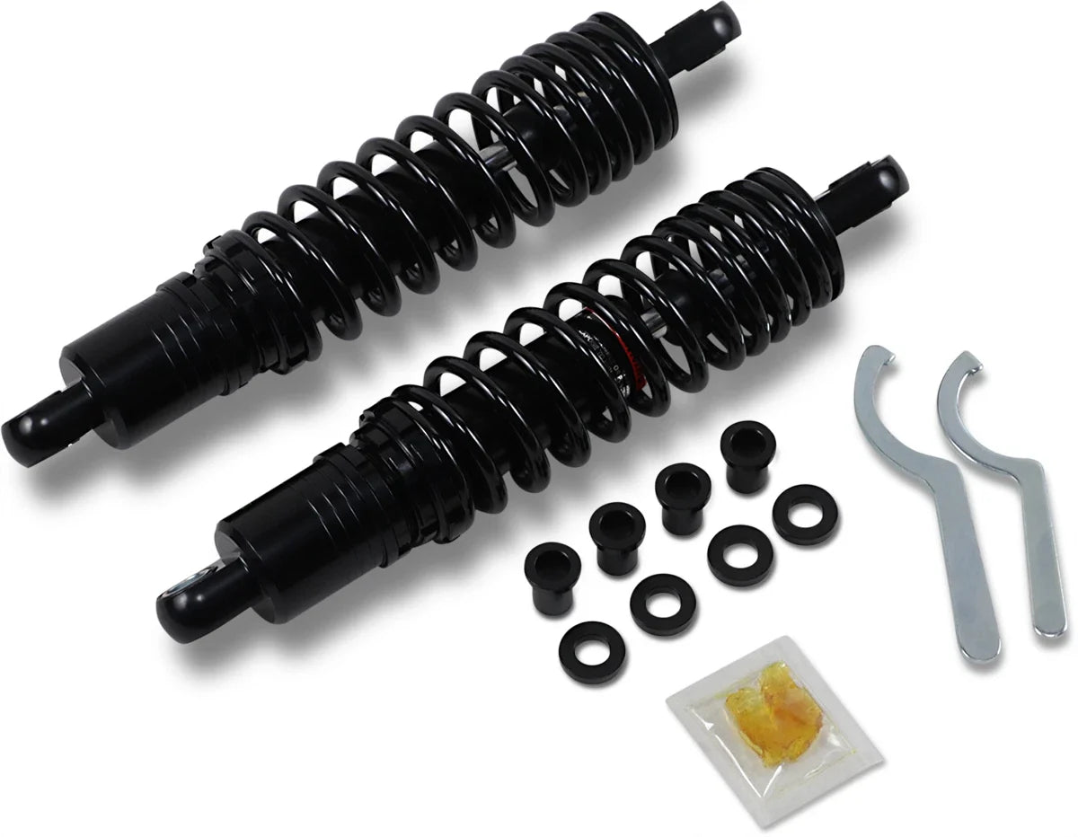 Premium Ride-Height Adjustable Shocks for Drag Specialties (Black)
