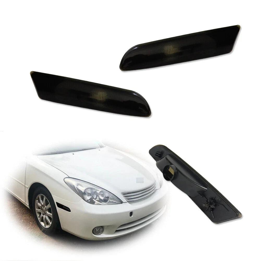 2X Smoke Lens Front Bumper Side Marker Lights for Lexus ES300 ES330