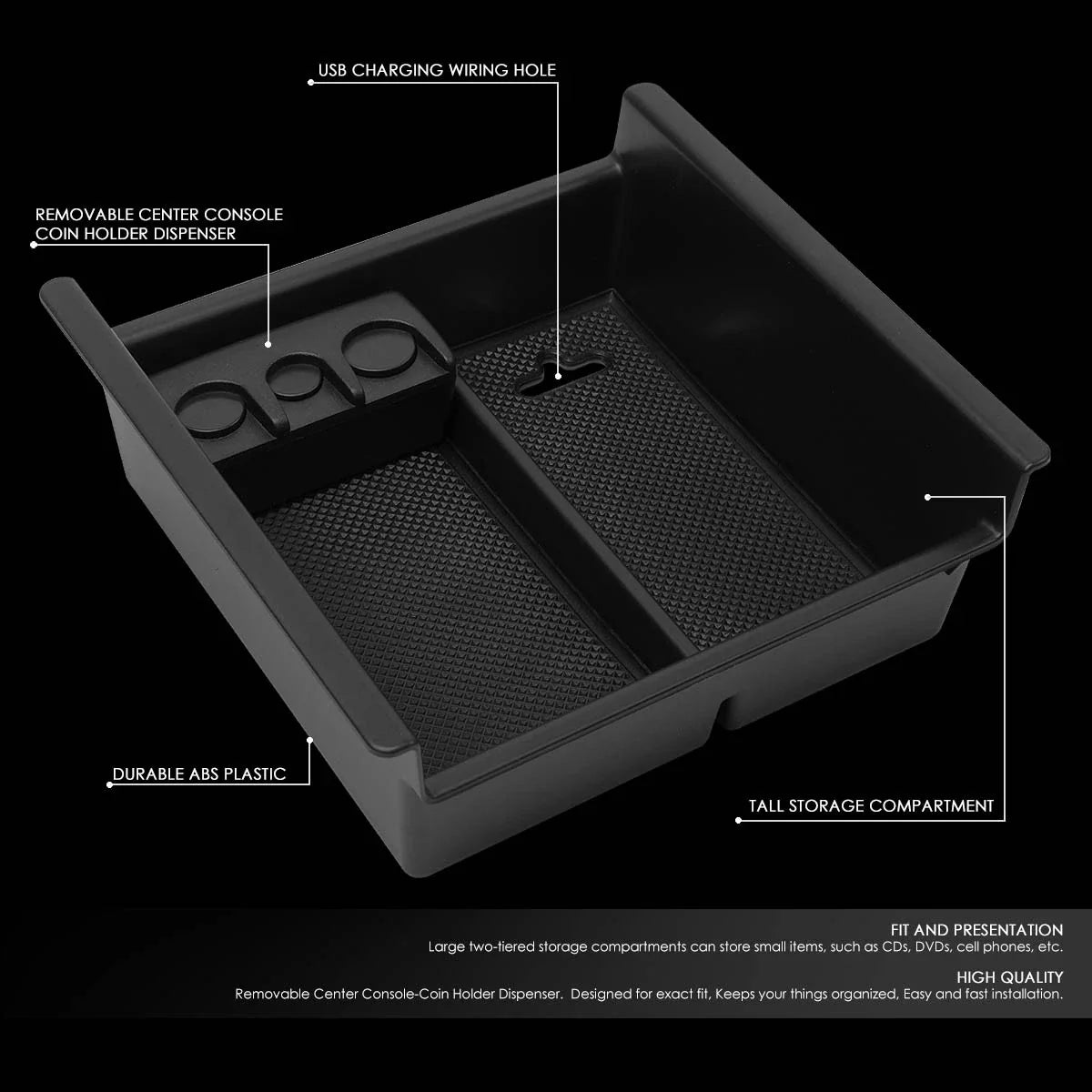 Center Console Storage Box for Toyota 4Runner (2010–2018)