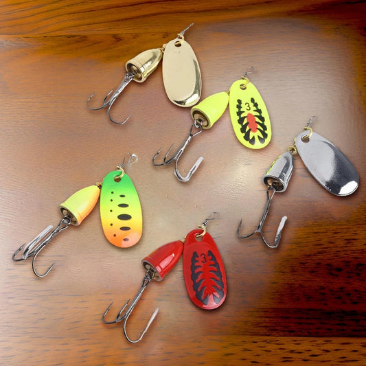 5pcs Metal Fishhook Spinner Lure Kit for Bass Trout Crappie