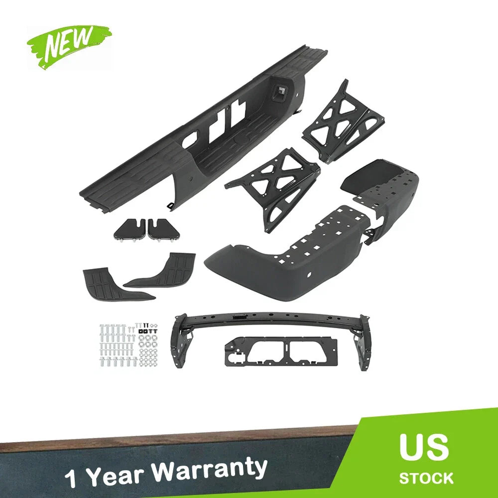 Rear Step Bumper Assembly for Toyota Tundra (2014–2017) - Steel Black