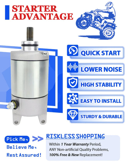 Starter Motor for Kawasaki Brute Force 650 4X4i KVF650 (2006-2008)