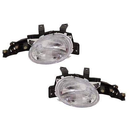Headlight Set for Dodge Neon Plymouth Neon (1995–1999) w/ Bulb