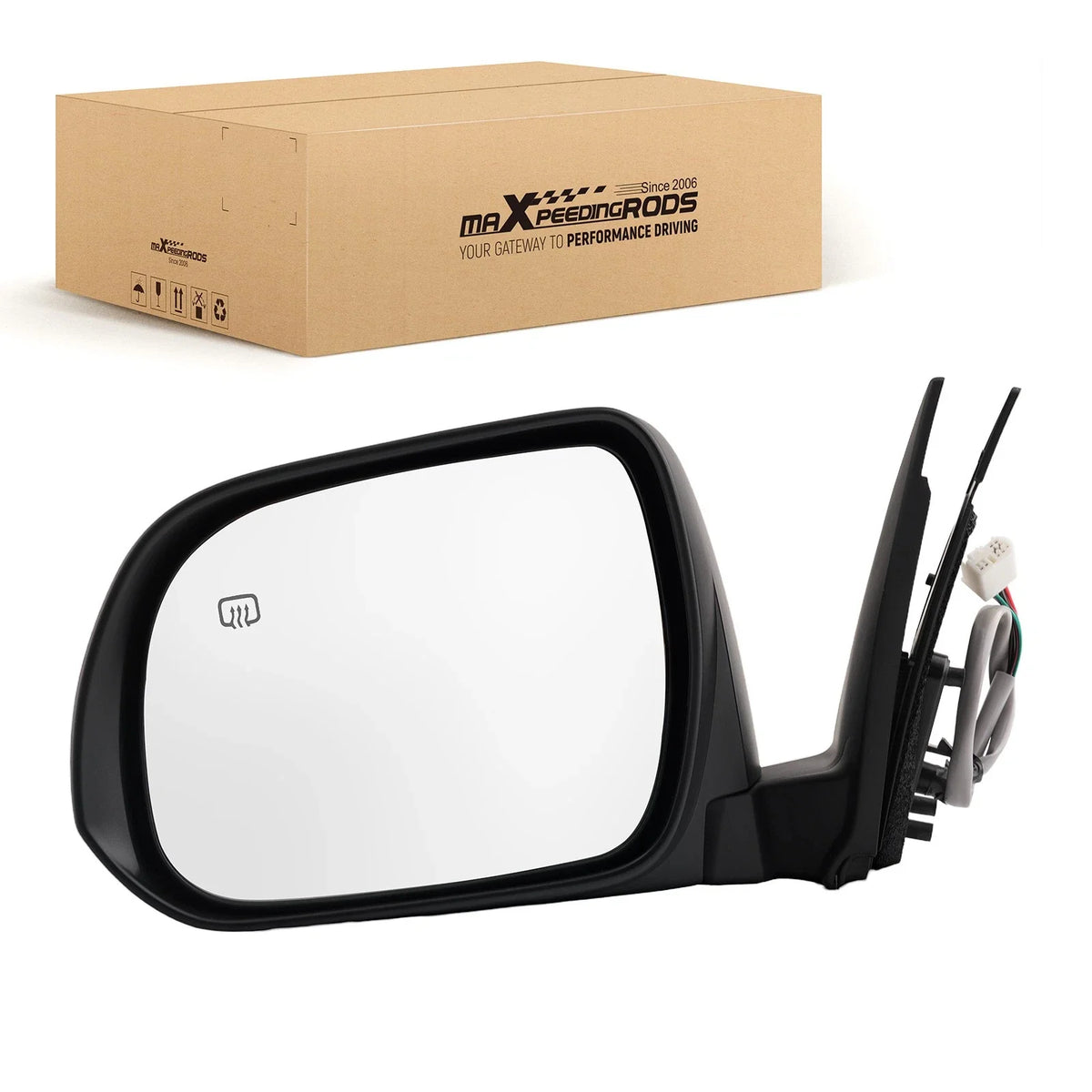 Heated Side View Mirror for Toyota Highlander (2008–2013) Black