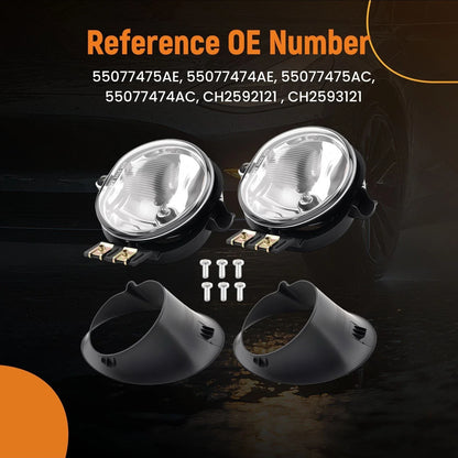 Fog Light for Dodge Durango (2004–2006) Ram 1500 (2002–2008) CH2592121 Halogen