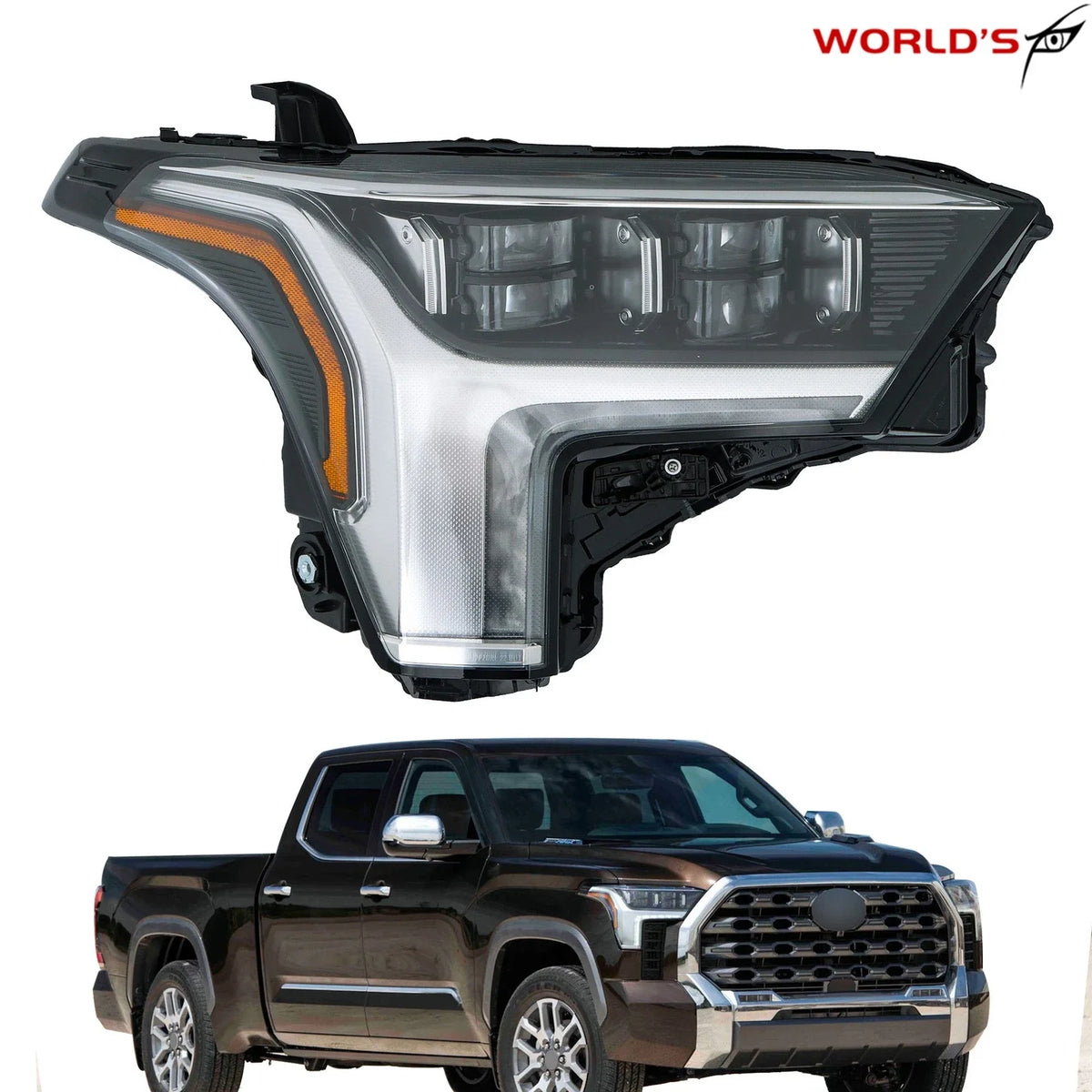 Full LED Headlight for Tundra (2022–2023) Passenger with Auto Leveling