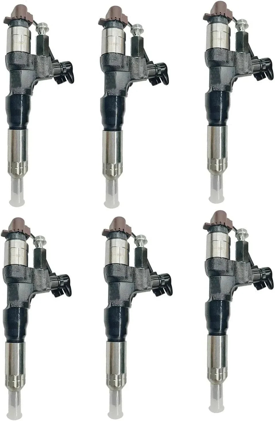 Set of 6 Diesel Fuel Injectors 095000-6601 for Hino J05E J08E