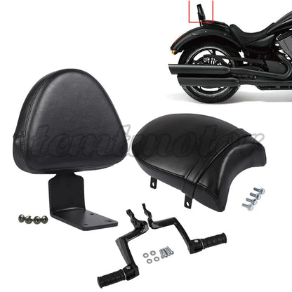 Rear Backrest Sissy Bar with Foot Pegs for Victory Vegas 2003-2017